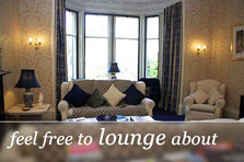 comfortable hotel-style sitting room